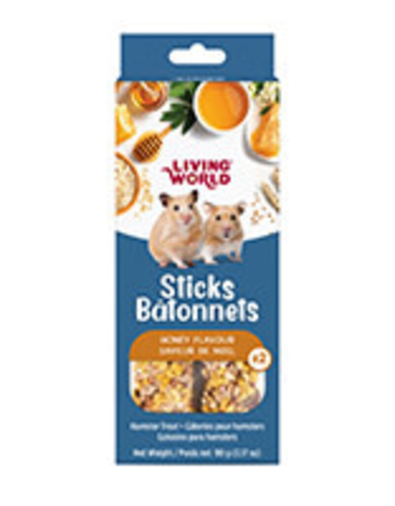 Living World Hamster Treat Sticks - Honey Flavour - 2 pack - 90 g (3.17 oz)