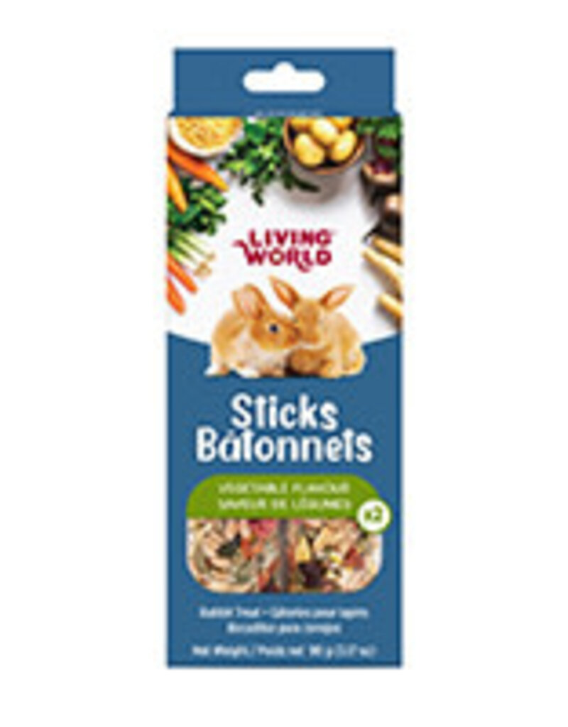 Living World Rabbit Treat Sticks - Vegetable Flavour - 2 pack - 90 g (3.17 oz)