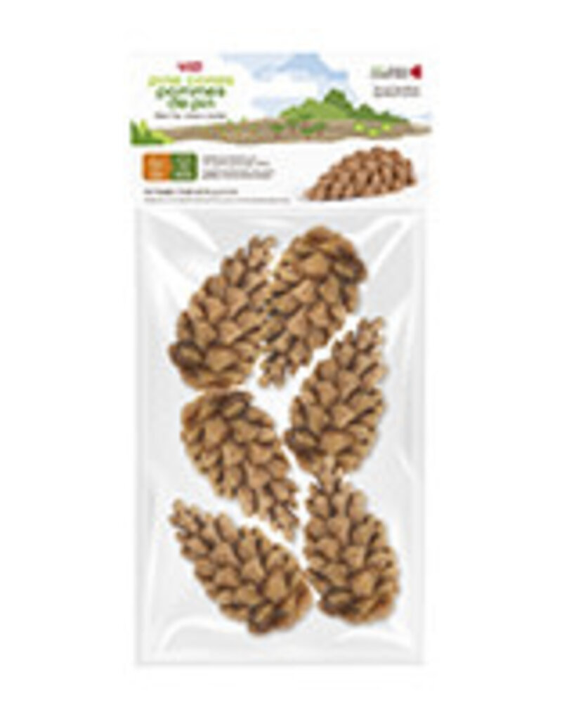 Living World Edible Pine Cones Chew Toy - Brown - 6 pack - 66 g (2.3 oz)