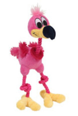 Dogit Dogit "Puppy Luvz" Plush Dog Toy with Squeaker, Pink Flamingo