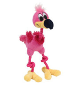 Dogit Dogit "Puppy Luvz" Plush Dog Toy with Squeaker, Pink Flamingo