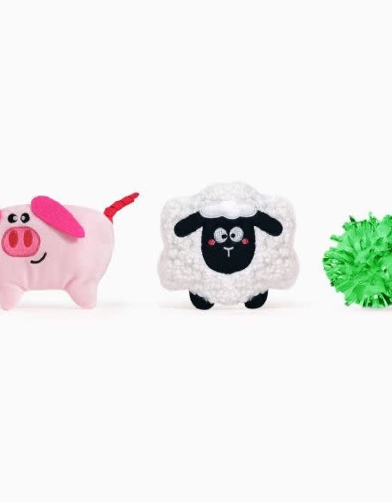 Hugsmart HugSmart Meow Buddies - Sheep & Pig 3pk