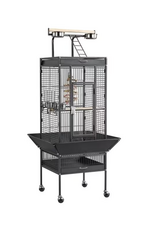 Temu Alden Design Bird Cage with Play Top - Black - 26" x 18" x 61.5"