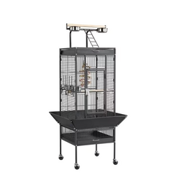 Temu Alden Design Bird Cage with Play Top - Black - 26" x 18" x 61.5"