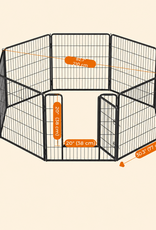 Temu Portable Metal Pet Play Pen - 8 Interlocking Panels - H 31.5"