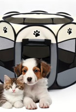 Temu Foldable/Portable Pet Play Pen - Grey - Small (29" x 18")