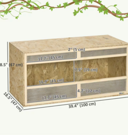 Temu Wooden Terrarium with Sliding Doors - 58 Gal - 39" x 18.5" x 18.5"
