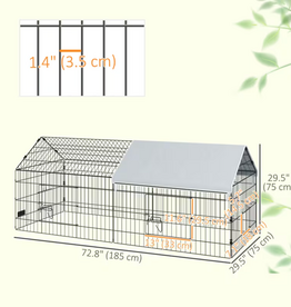 PawHut PawHut Small Animal Playpen with Doors - L 73"