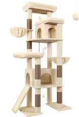Temu Globlazer Cat Tree Tower with Scratching Posts, Perches & Cat Houses 78" - Beige