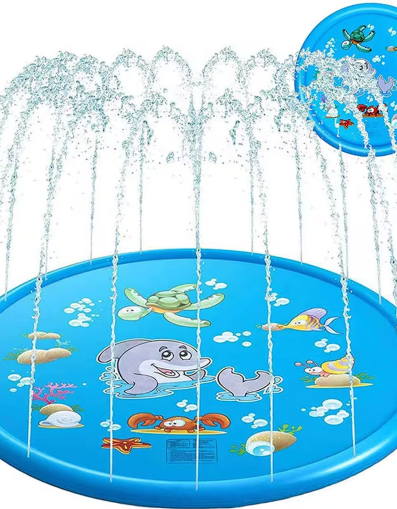 Temu PVC Dolphin Spray Mat for Dogs - 1m dia.