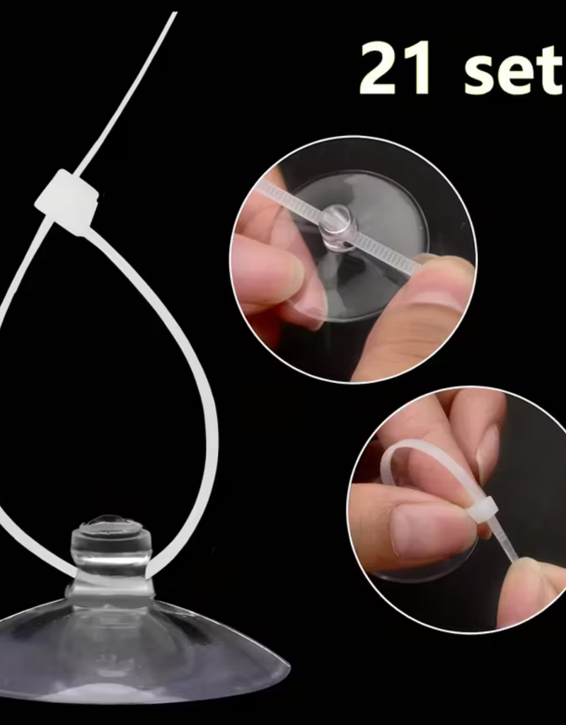 Temu Suction Cups with Zip Ties - 1 set