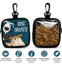 Temu Portable Clip On Dog Treat Pouch - Assorted Dog Designs 1pc