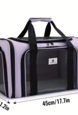 Temu Foldable Pet Carrier with Soft Side Panels 17.7x11.2x11" - Assorted Colours