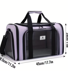 Temu Foldable Pet Carrier with Soft Side Panels 17.7x11.2x11" - Assorted Colours