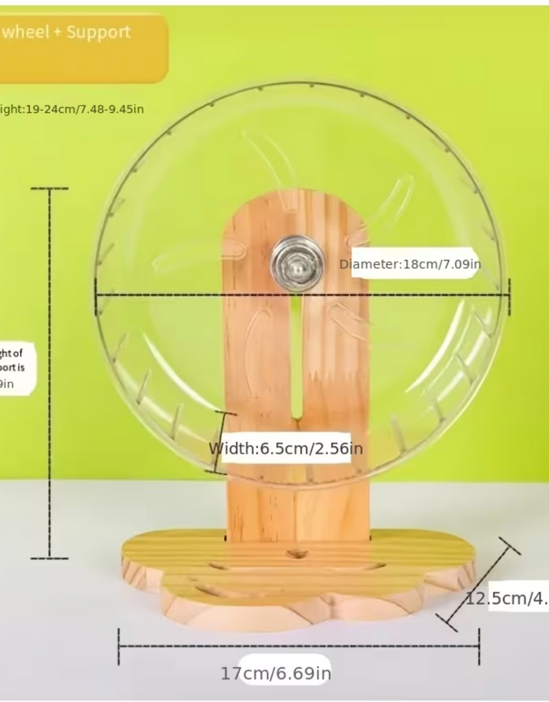 Temu Transparent Exercise Wheel with Adjustable Stand