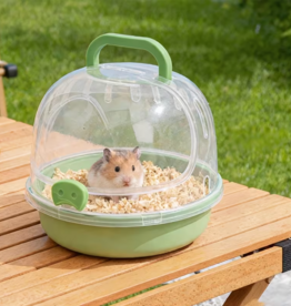 Temu Transparent Hamster Carrier - Green