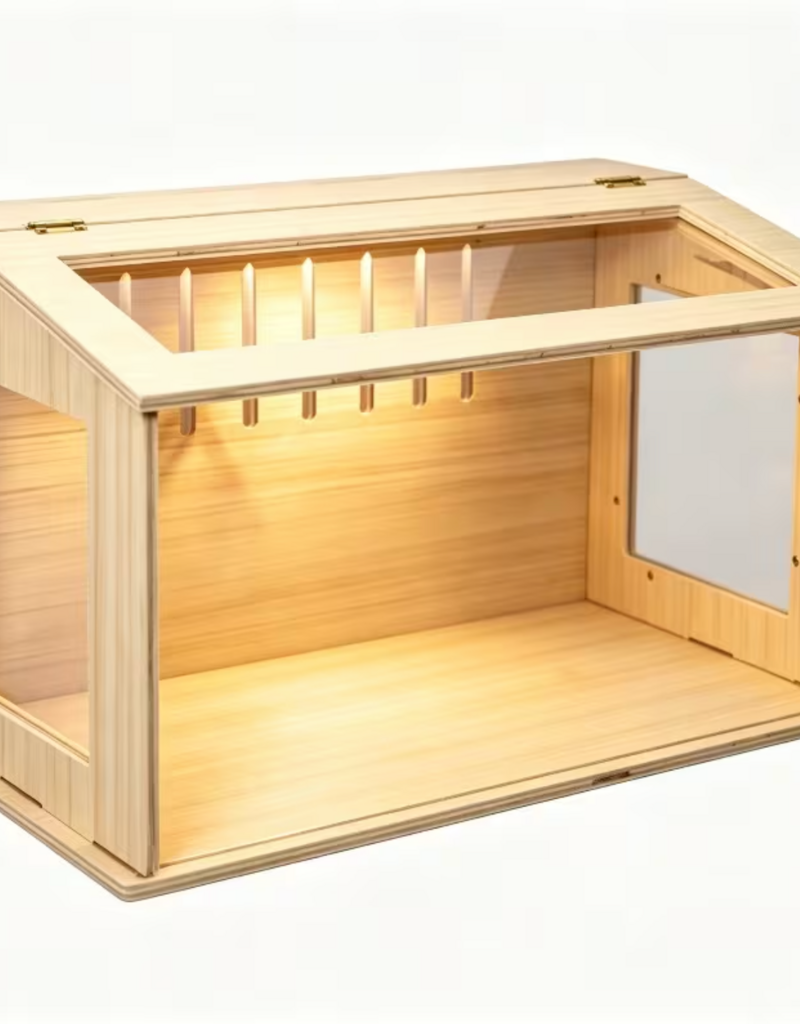 Temu Wooden Hamster Cage with Windows 15.75" x 11.81" x 11.81"