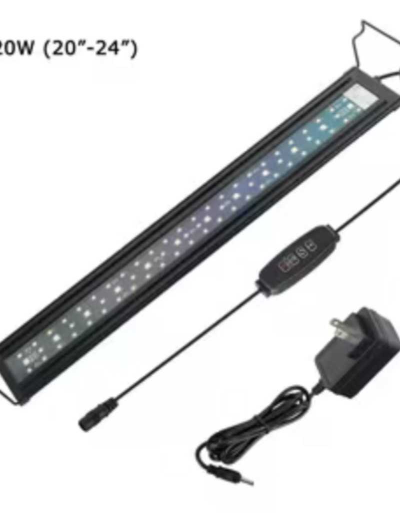 Temu Full Spectrum LED Adjustable Aquarium Light 20-24" - 20W
