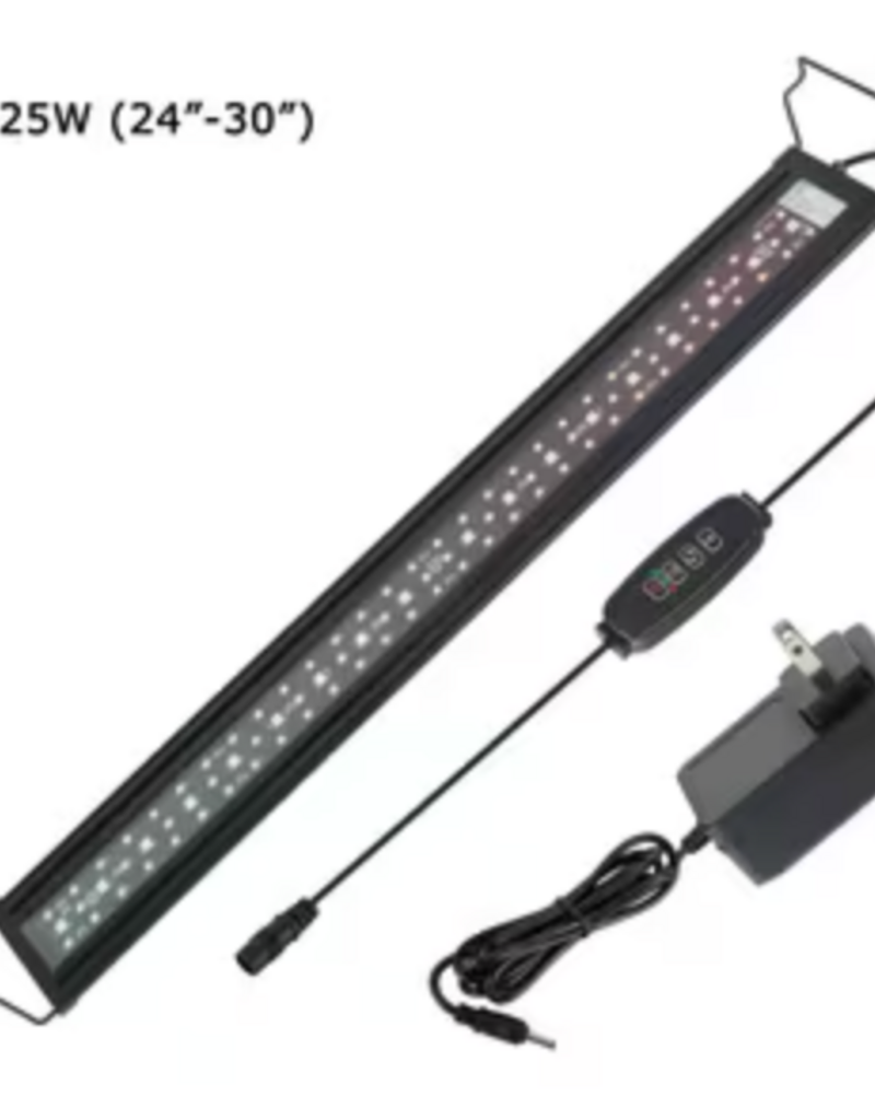 Temu Full Spectrum LED Adjustable Aquarium Light 24-30" - 25W