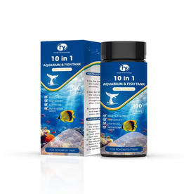 Temu 10 in 1 Aquarium Test Strips - 100 pk