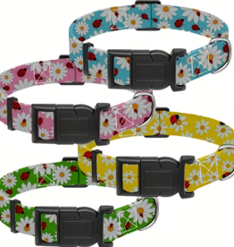 Temu Adjustable Dog Collar - Assorted Floral Patterns - LG