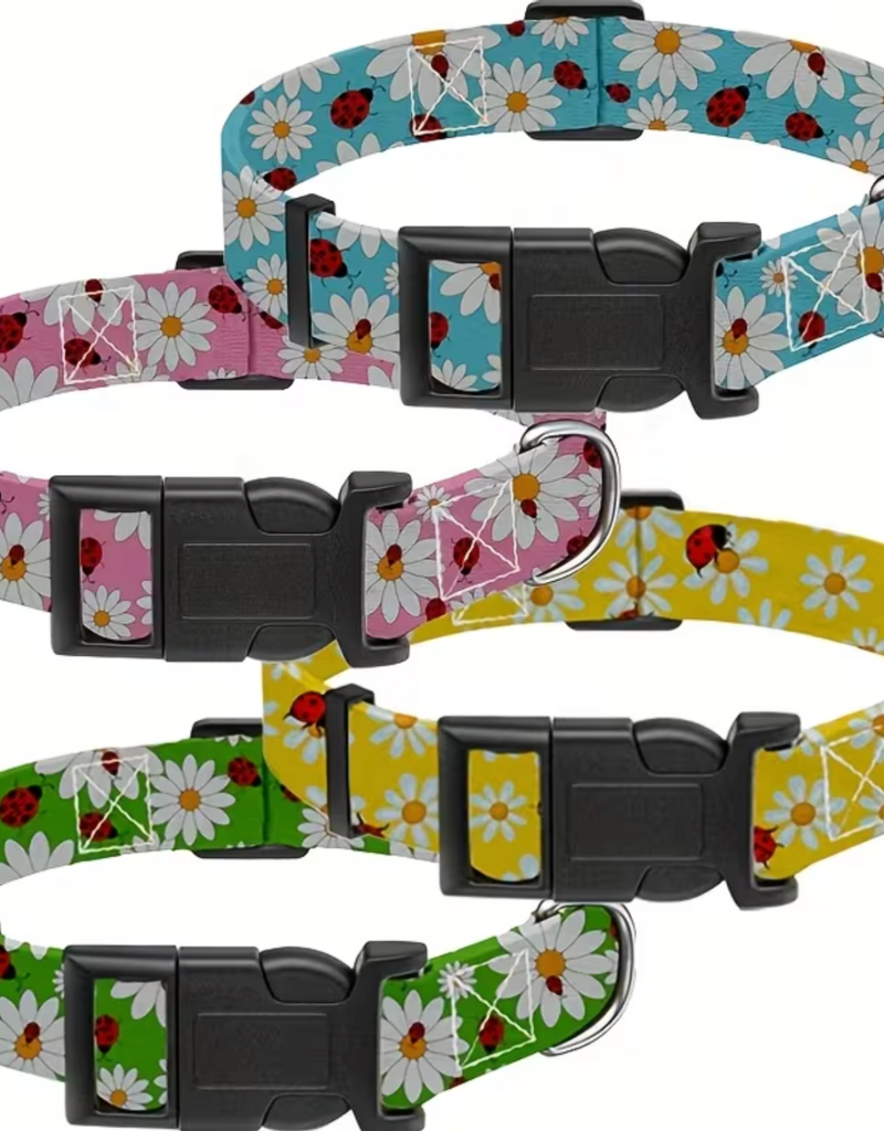 Temu Adjustable Dog Collar - Assorted Floral Patterns - SM