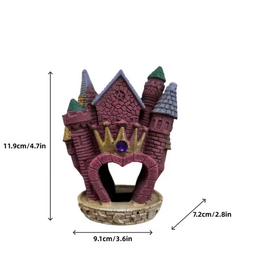Temu Resin Aquarium Ornament - Heart Castle