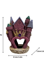 Temu Resin Aquarium Ornament - Heart Castle