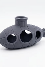 Temu Aquarium Ornament - Submarine - Grey 1pc