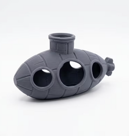 Temu Aquarium Ornament - Submarine - Grey 1pc