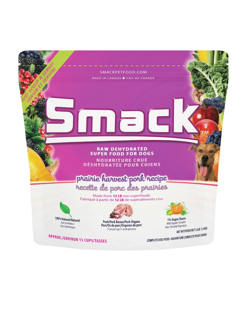 Smack Smack Raw Dehydrated Dog Food - Prairie Harvest Pork 1.5kg