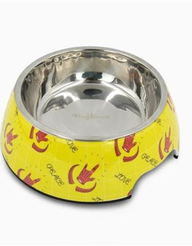 Hugsmart Hugsmart Peace and Love Stainless Steel Bowl 24oz