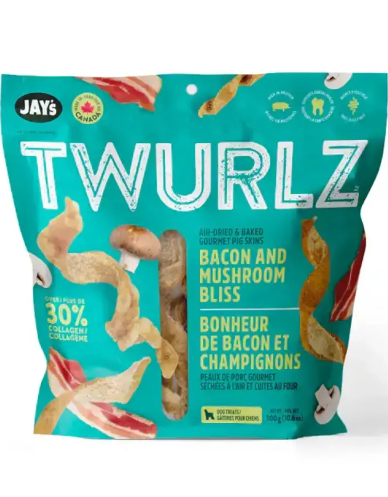 Jay's Jay's Twurlz Bacon Mushroom Dog Treats 300g