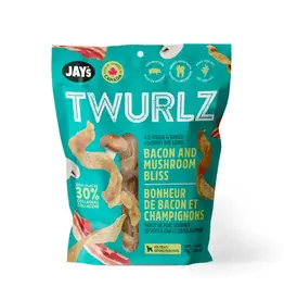 Jay's Jay's Twurlz Bacon Mushroom Dog Treats 75g