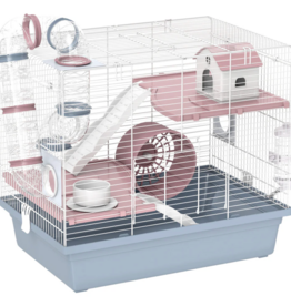 PawHut PawHut 3-Tier Hamster Cage with Excerise Wheel, Food Bowl, Water Bottle, House, Tunnels and Ramps