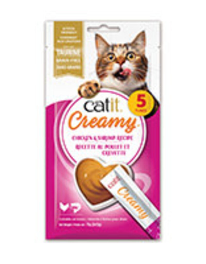 Catit Catit Creamy Lickable Treat - Chicken & Shrimp - 5 pack