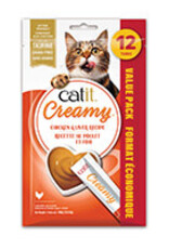 Catit Catit Creamy Lickable Cat Treat - Chicken & Liver Flavour - 12 pack