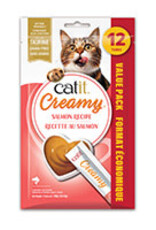 Catit Catit Creamy Lickable Cat Treat - Salmon Flavour - 12 pack
