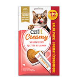 Catit Catit Creamy Lickable Cat Treat - Salmon Flavour - 12 pack