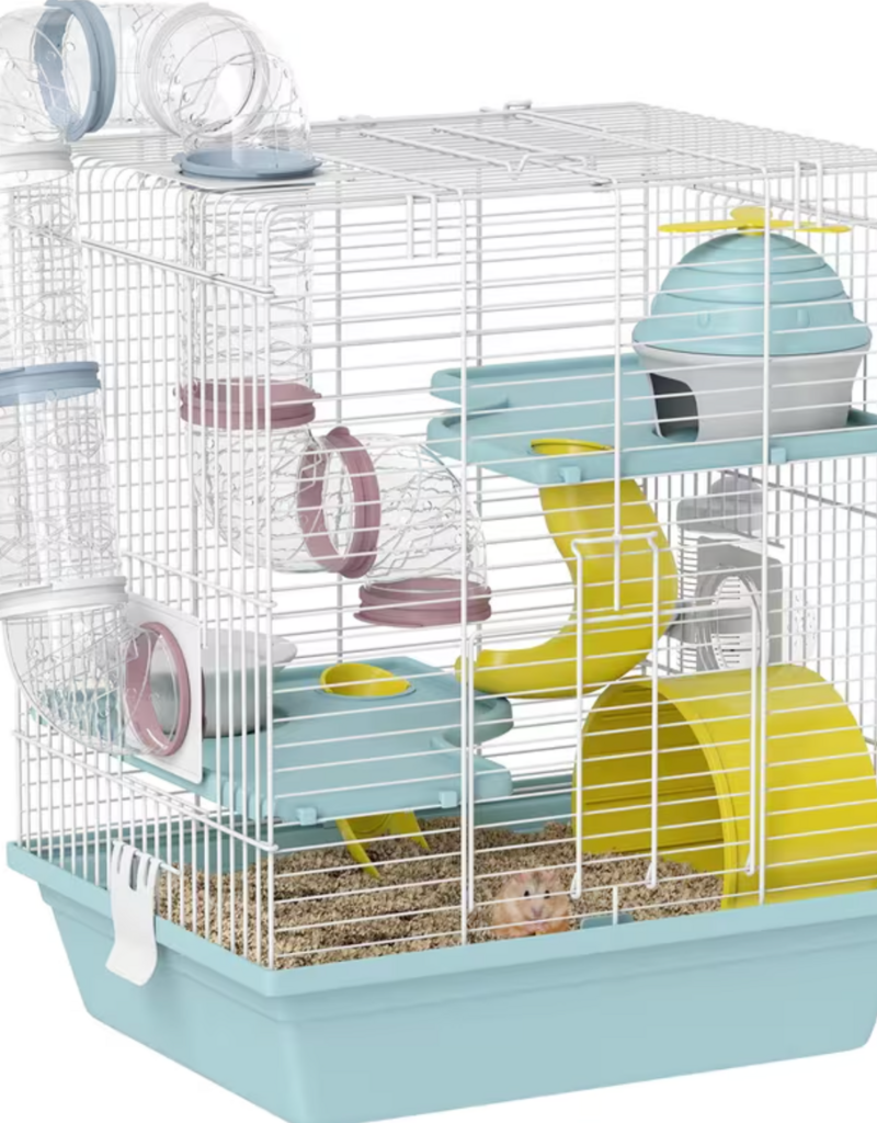 PawHut PawHut 3 Level Hamster Cage with Accessories -  Blue (14" x 11" x 16")