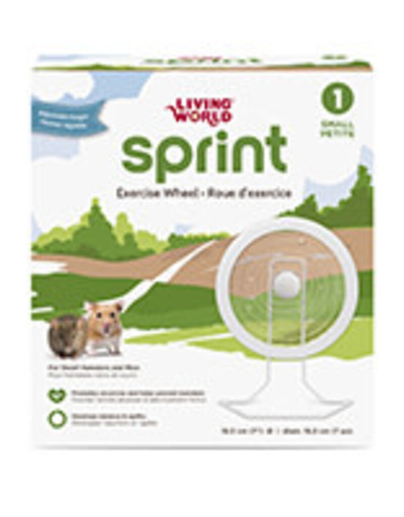 Living World Sprint 1 Exercise Wheel with Metal Stand - Small - 18.5 cm (7 in)