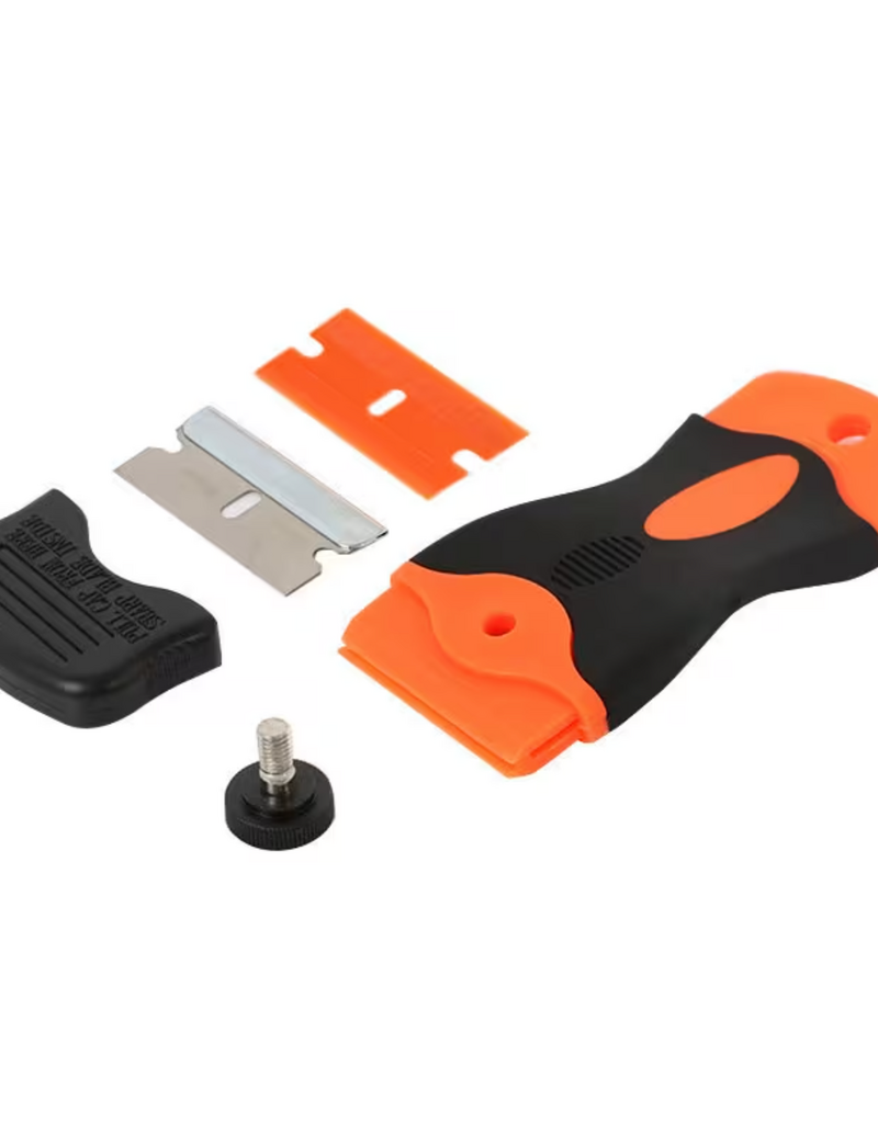 Temu Scratch-Free Razor Blade Glass Scraper Tool with Metal Blades & Plastic Blades