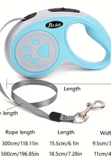 Temu Retractable Leash - Assorted Colours - Small - 9.8ft