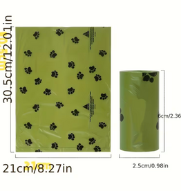 Temu Bulk Waste Bags - 1 Roll/20 Bags - Green