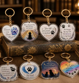 Temu Memorial Pet Keychains - Assorted Patterns & Colours 1pc.