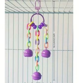 Temu Hanging Acrylic Bell Pendant Bird Toy - Large - Purple