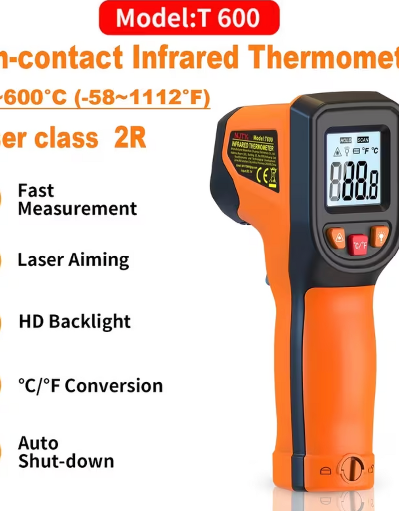 Temu Laser Infrared Digital Thermometer Gun