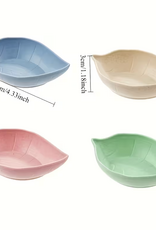 Temu Leaf-Shaped Small Animal Food Bowl - Assorted Colours 1pc.
