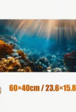 Temu Aquarium Background - Golden Light Coral - 23.6x15.8in