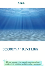 Temu Aquarium Background - Sunny Beach - 19.7x11.8in